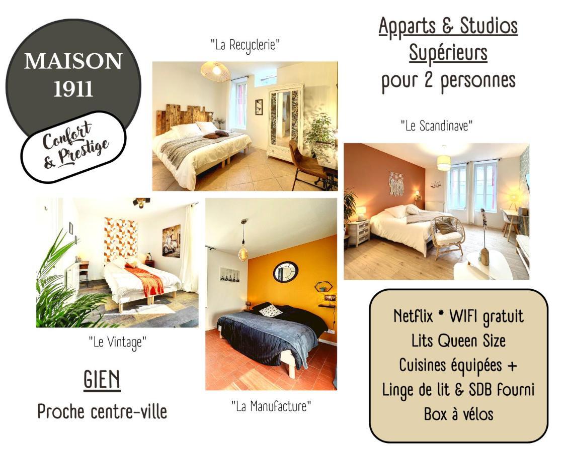 Appart Le Scandinave - Maison 1911 - Confort & Prestige Gien Kültér fotó